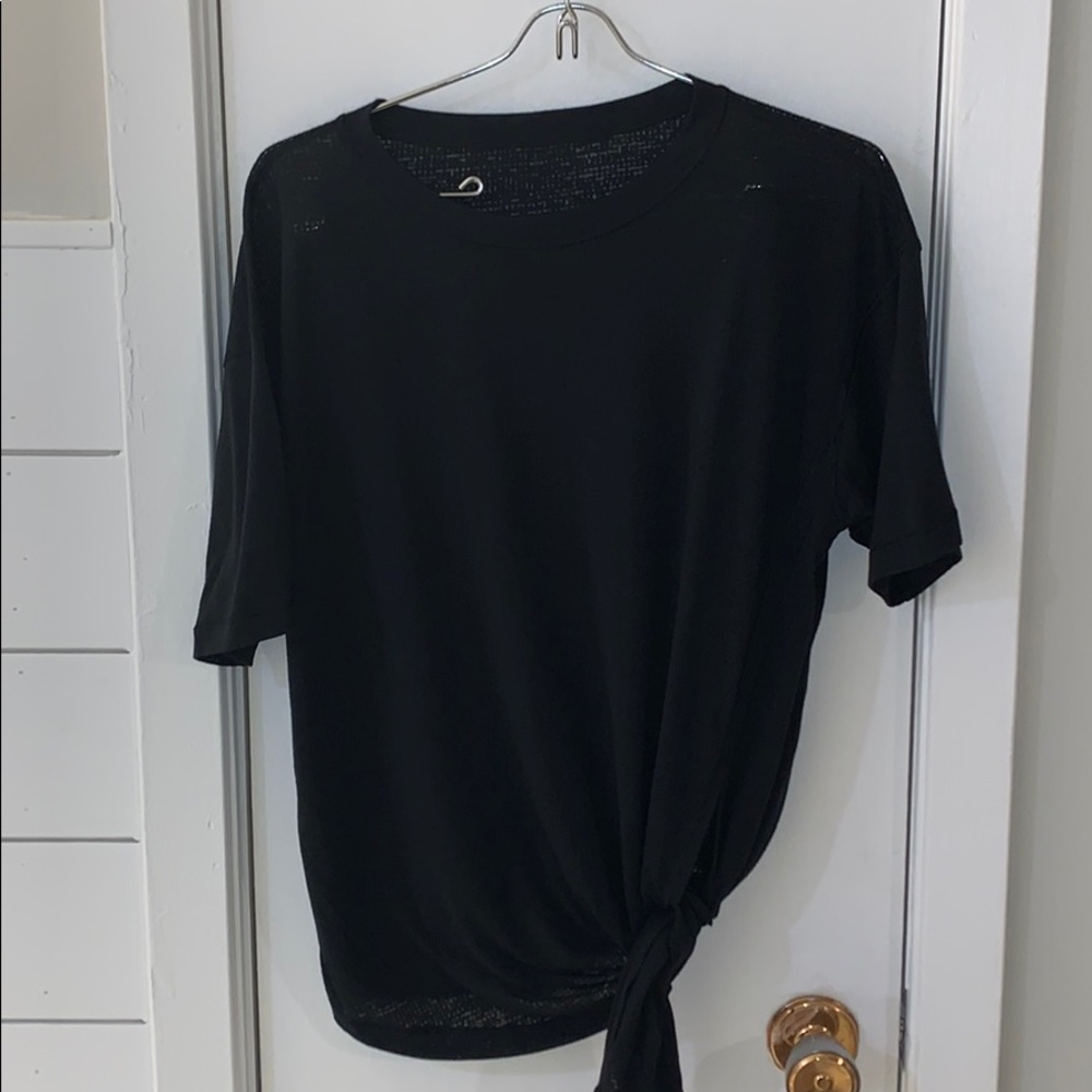 lululemon sheer tie-up tee, size 8